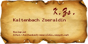 Kaltenbach Zseraldin névjegykártya